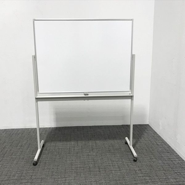 ホワイトボード 脚付 両面式 暗線入り 内田洋行 ウチダ ペールグレイ