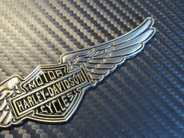 未開封　MOTOR CYCLES H-D エンブレム　ハーレー　デッドストック品 ○ HARLEY-DAVIDSON ハーレーダビットソン MOTOR CYCLES メタル