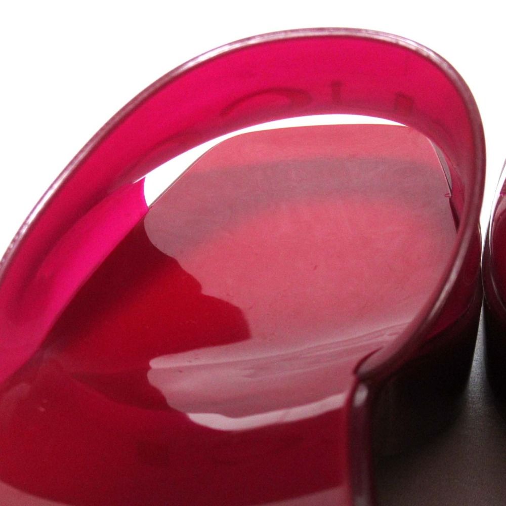 美品 GUCCI グッチ ロゴ ラバー チャンキーヒール ミュール サンダル