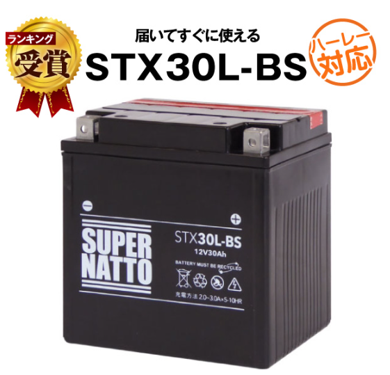 ハーレー STX30L-BS YTX30L-BS互換スーパーナット液入済 - cecati92.edu.mx