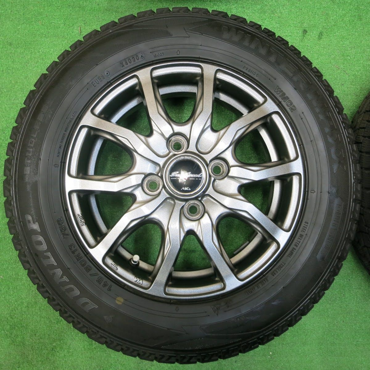 145／80r13 スタッドレス アルミホイールセット4本（車用品 バリ溝
