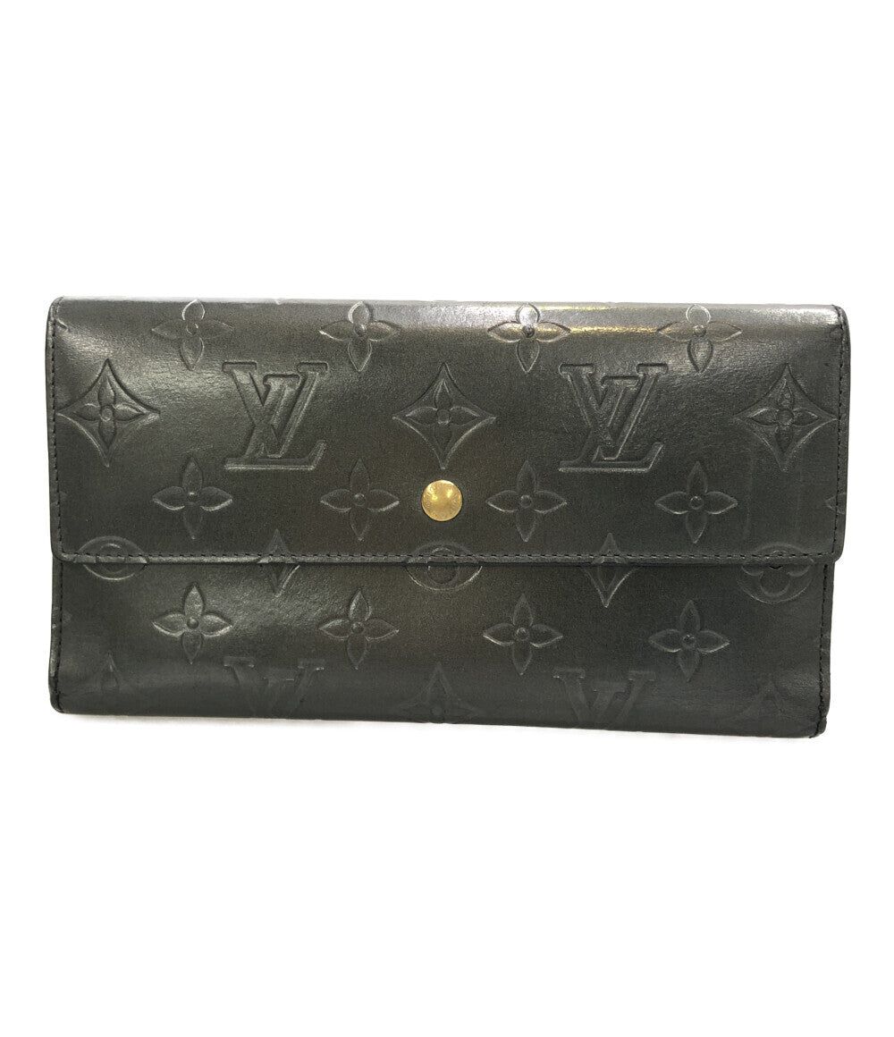 ルイヴィトン ルイヴィトン 長財布 モノグラムマット 三つ折り長財布