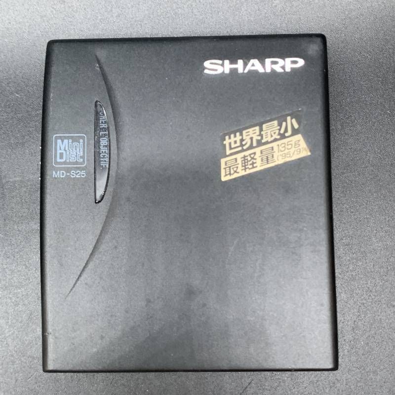 SHARP シャープ ポータブル MDヘッドホンプレーヤー MD-S25-B 本体のみ 動作未