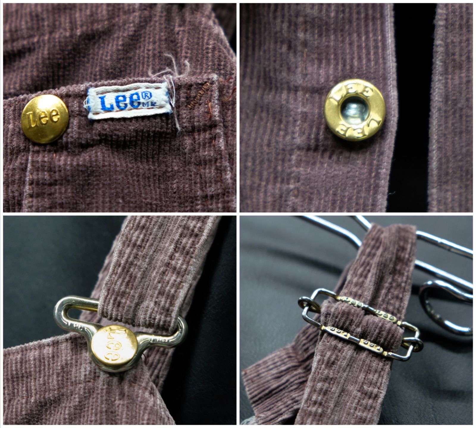 Lee オーバーオール コーデュロイ 深緑 美品Vintage 70s 80s Lee オーバーオール コーデュロイ 深緑 美品Vintage 70s 80s メンズ