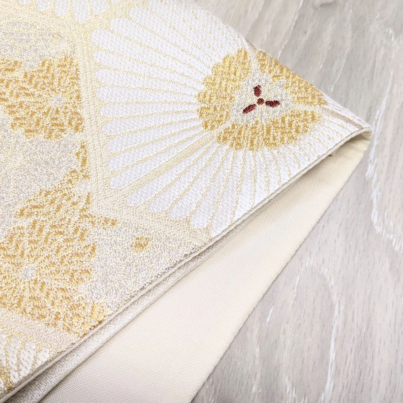 【新品・未使用】正絹 袋帯 フォーマル 金 ゴールド 菊菱 仕立て上がり b2