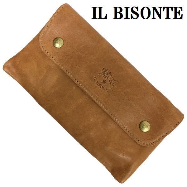 IL BISONTE イルビゾンテ レザー 長財布 メンズ レディース キャメル