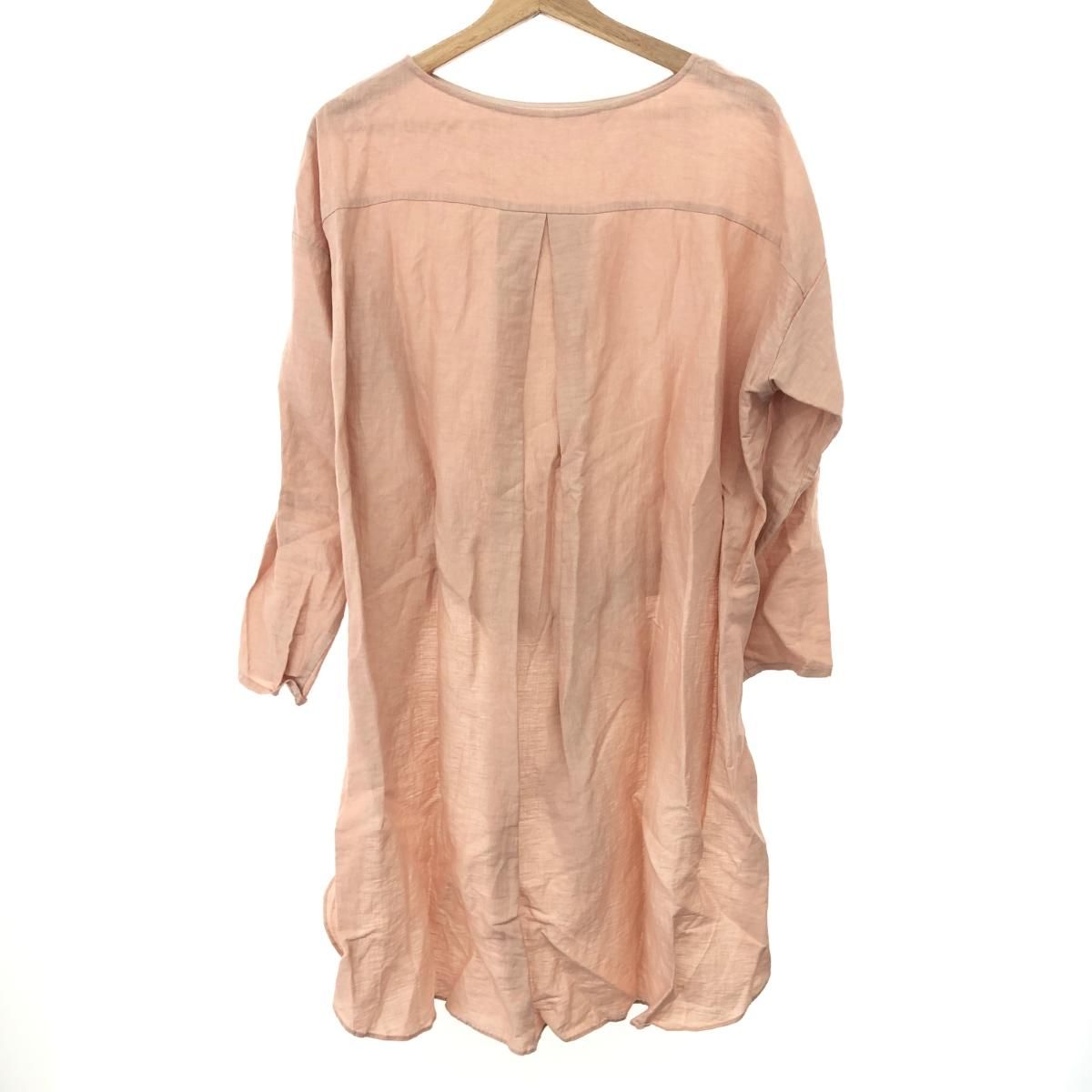 BEARDSLEY - 良好 BEARDSLEY ビアズリー 前結びリネンチュニックブラウス 23SS シャツ サイズ:F BEZ1031404A0016 ホワイト 麻100％ レディース 　240001148094 良好 BEARDSLEY ビアズリー 前結びリネンチュニックブラウス 23SS