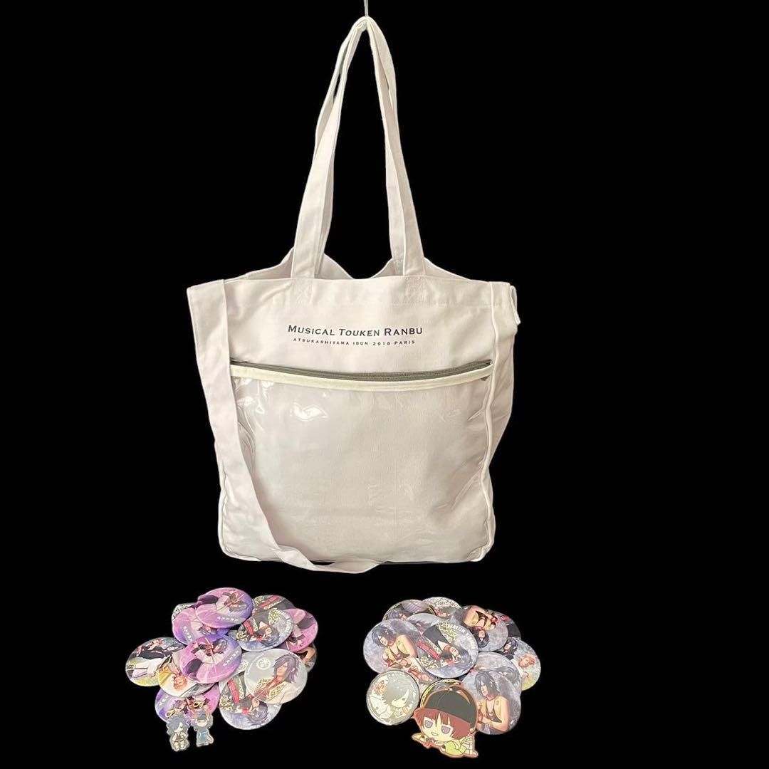 刀剣乱舞 バック-缶バッチセット 白 大典太光世 石切丸 ラバーマスコット