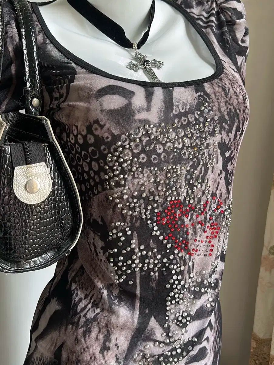  Dolce-Gabbana ドルチェ＆ガッバーナ ヴィンテージ レオパード 姉ギャル キュービック 半袖 Tシャツ 00 s 半袖(Tシャツ) Tシャツ カットソー