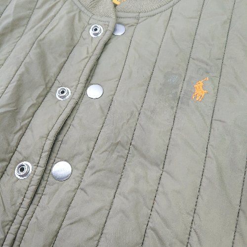 ◇ POLO RALPH LAUREN キッズ ワンポイントロゴ サイドポケット 長袖 ジャケット サイズS/P(8) カーキ メンズ E  【1404240018433】