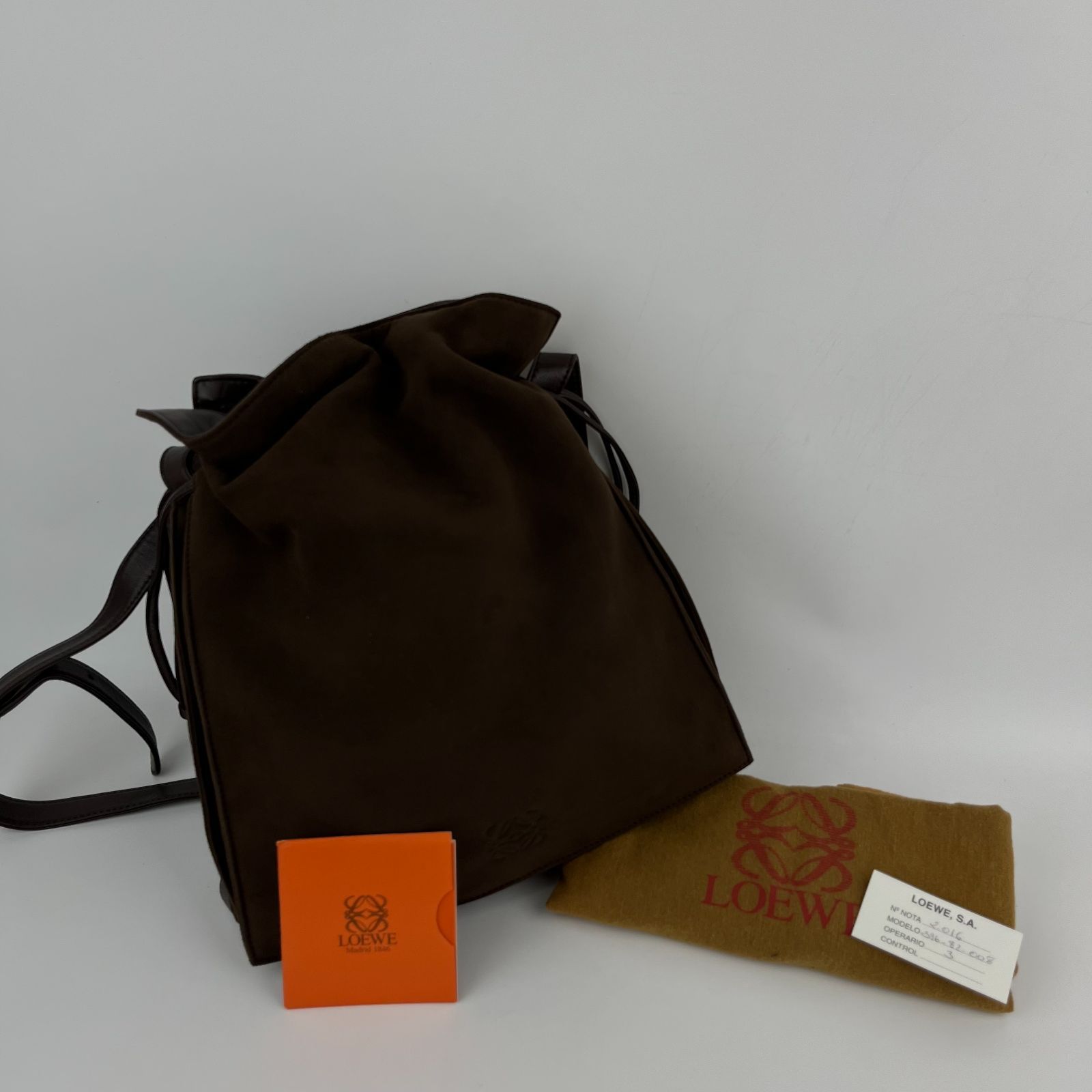 LOEWE ロエベ アナグラム フラメンコ 巾着ショルダーバッグ