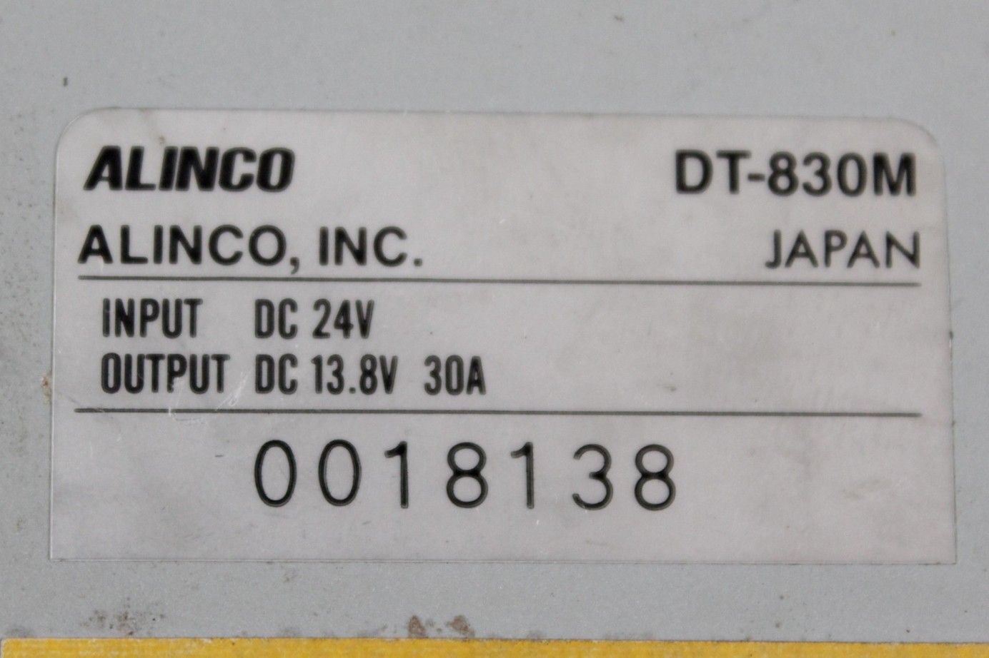 現状品 アルインコ DT-830M スイッチング式 コンバーター DC/DC