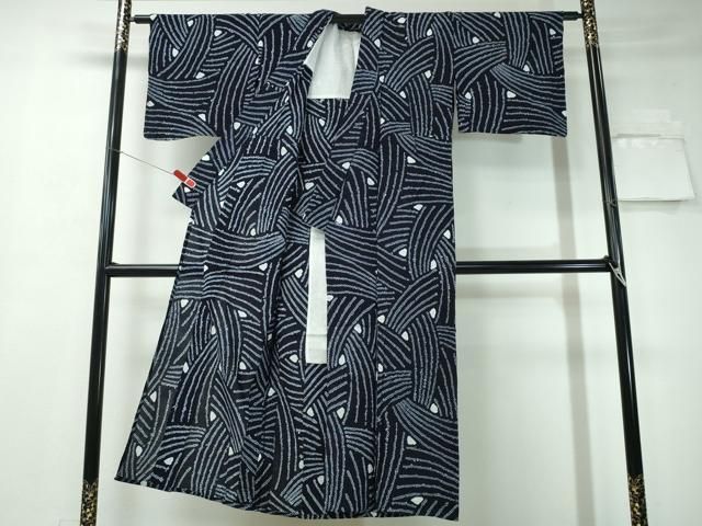 平和屋2□夏物 浴衣 有松鳴海絞り 伝統工芸品 流水草花文 綿