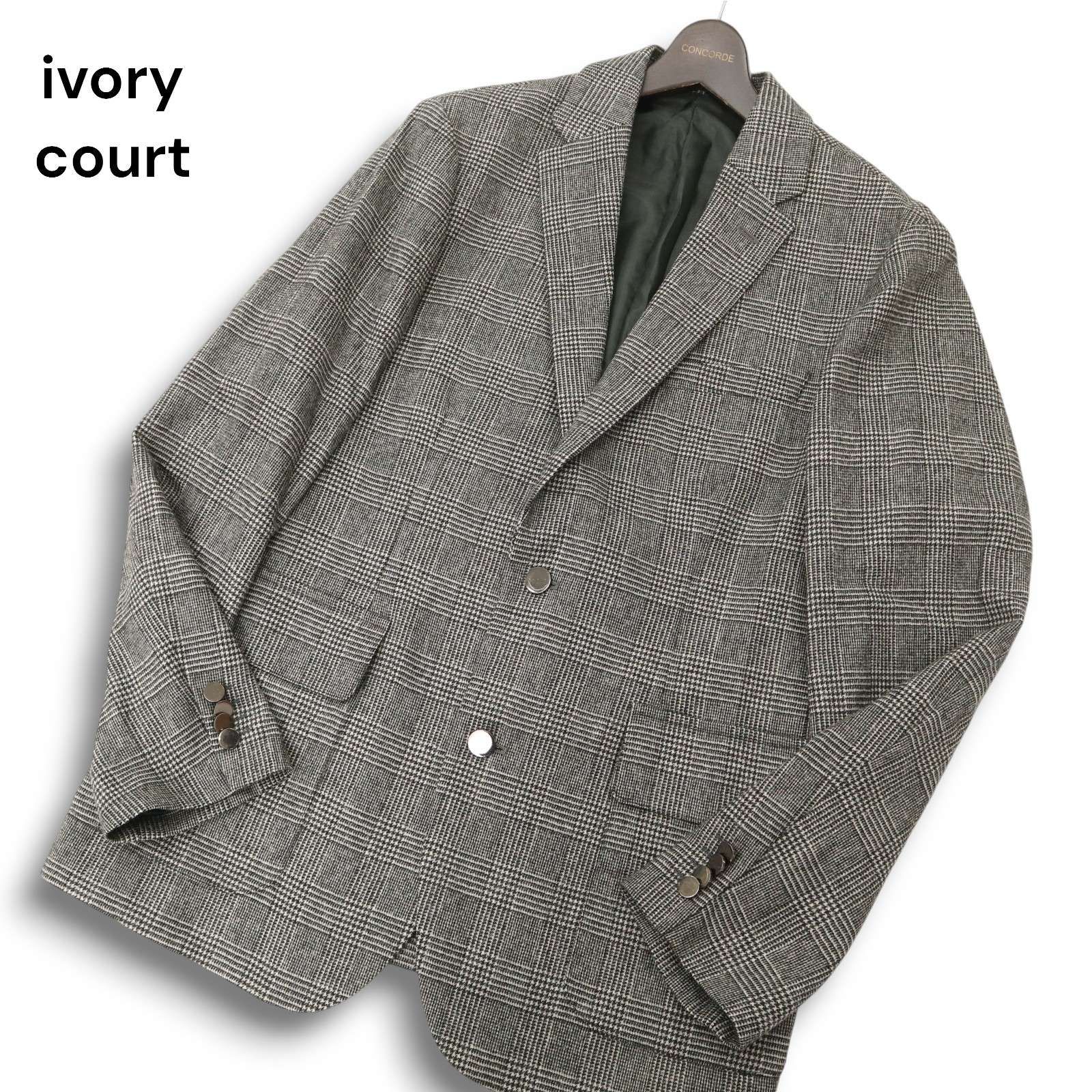 ivory court アイボリーコート チェック ジャケット ナイロン ivory 