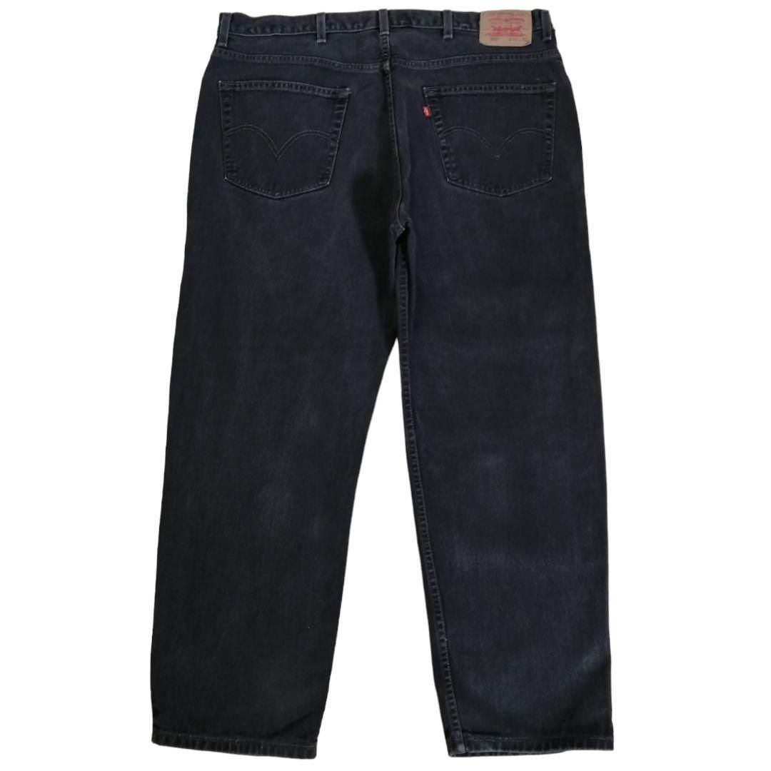 美品　リーバイス　550　w42 L30　ブラック　デニム　古着　テーパード リーバイス Levis 550 RELAXED FIT テーパードデニムパンツ