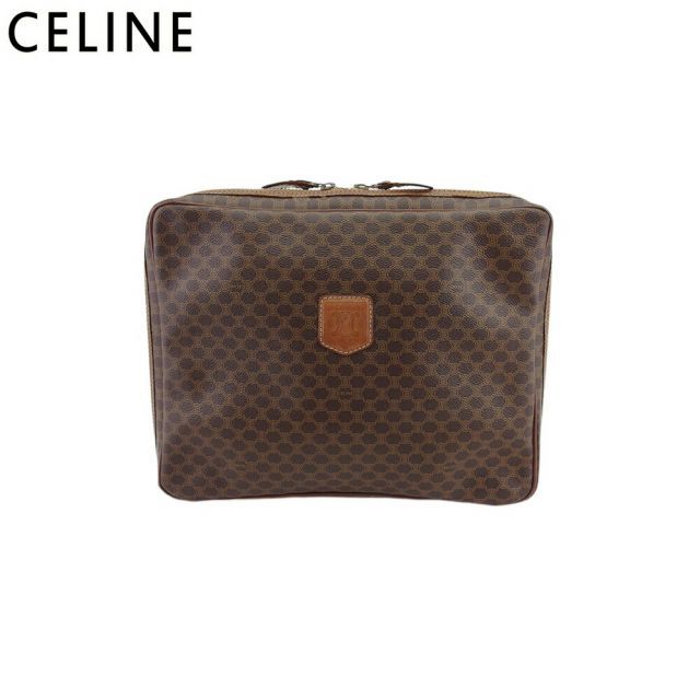 セリーヌ ビジネスバッグ ブリーフケース クラッチバッグ レディース メンズ マカダム ブラウン ベージュ PVC×レザー CELINE T22318  - メルカリ