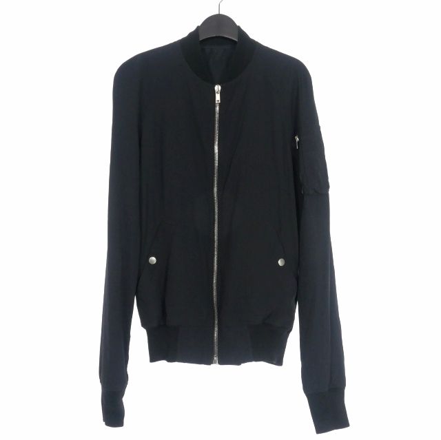 Rick Owens レザージャケット MA-1リックオウエンス DRKSHDW Rick Owens レザー MA-1 ボンバージャケットリックオウエンス