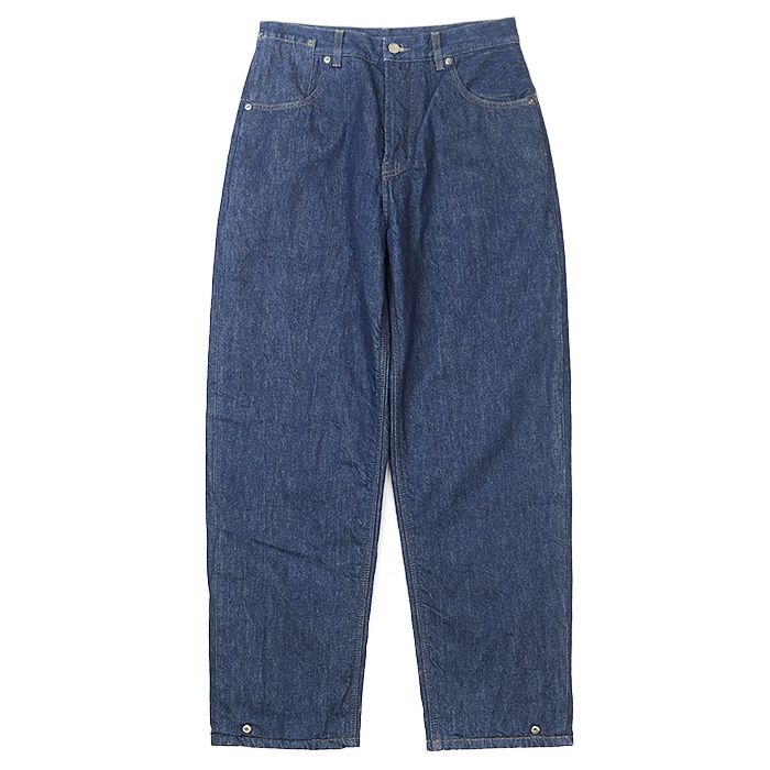 【未使用】JACQUEMUS ジャックムス パンツ LE CHOUCHOU コレクション テーパード リラックスフィット ボタンフライ デニム ジーンズ ボトムス メンズ サイズ 29 インディゴ レッド 236DE022-1015-38A