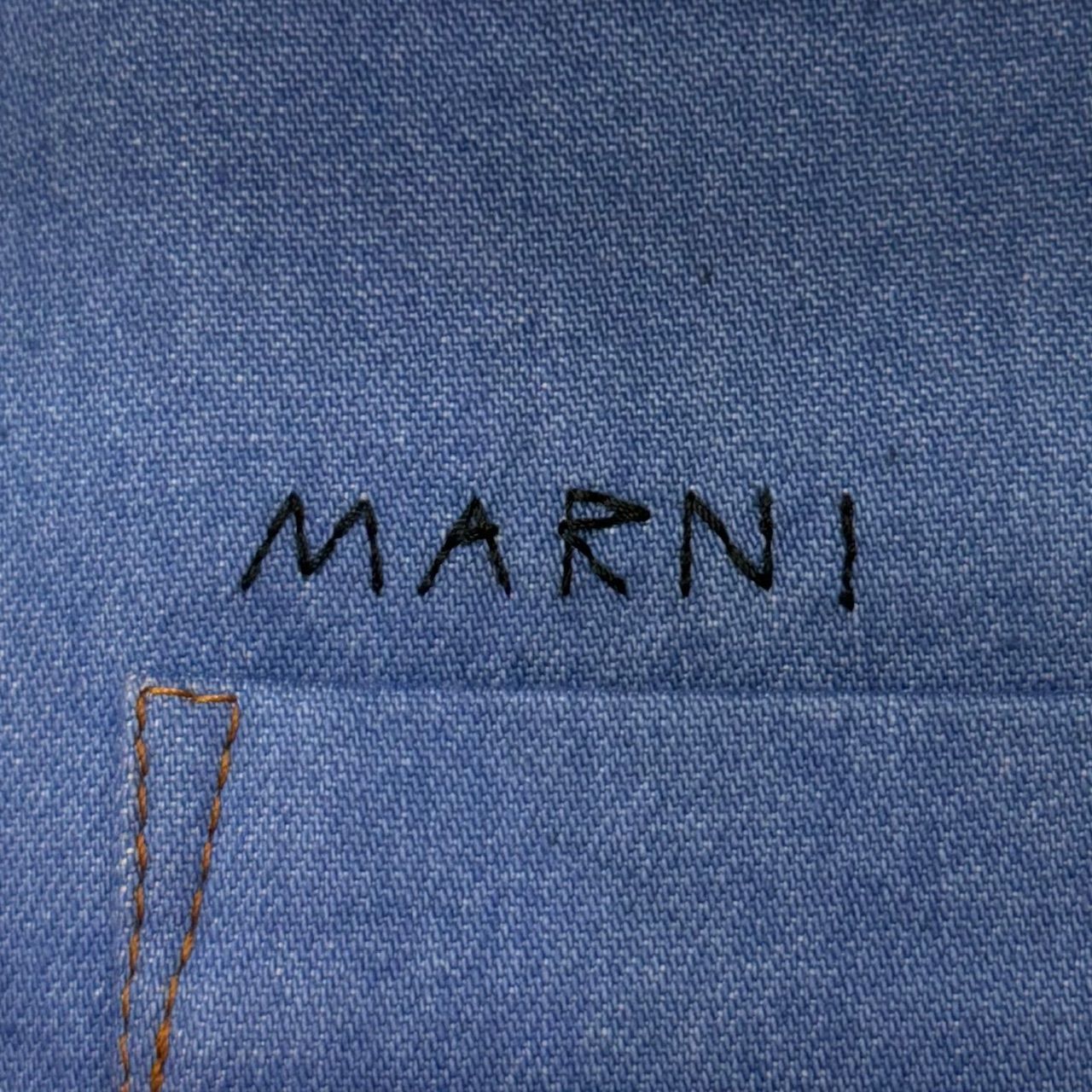 参考上代96800円 未使用品 MARNI コットンデニムシャツ 半袖デニム 