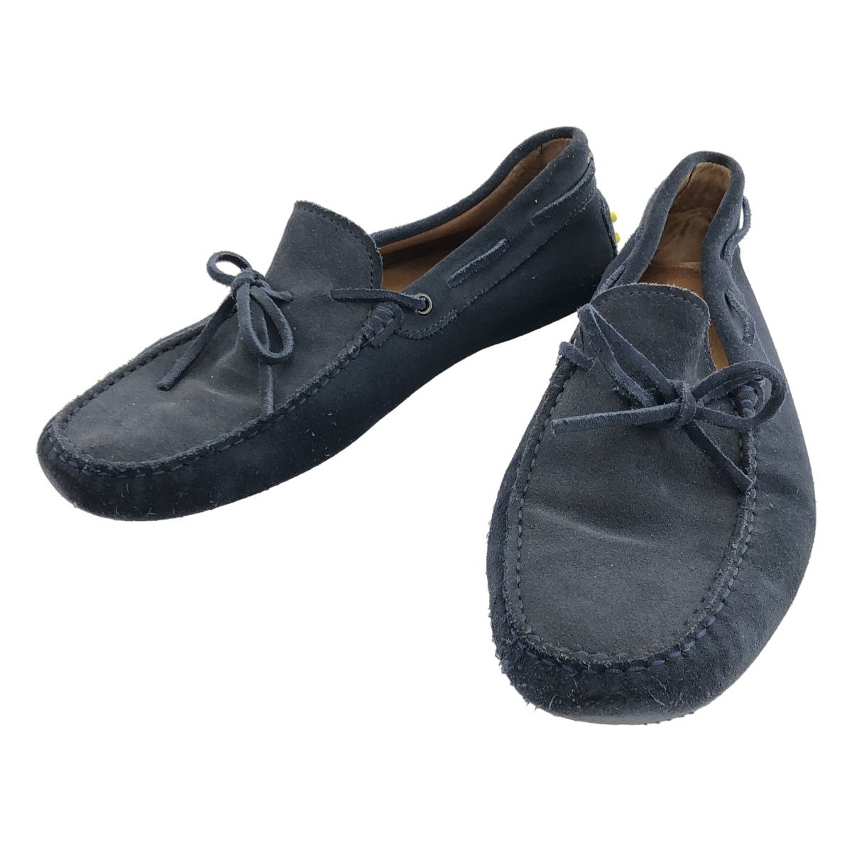 未使用 トッズ TOD'sドライビングシューズ 7 1/2 スエード ネイビー TOD'S（トッズ） スエード ゴンミーニ ドライビングシューズ メンズ