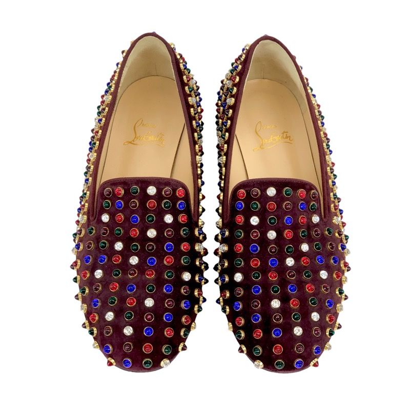 Christian Louboutin ストーン付きフラットシューズ Christian Louboutin ストーン付きフラットシューズ Christian