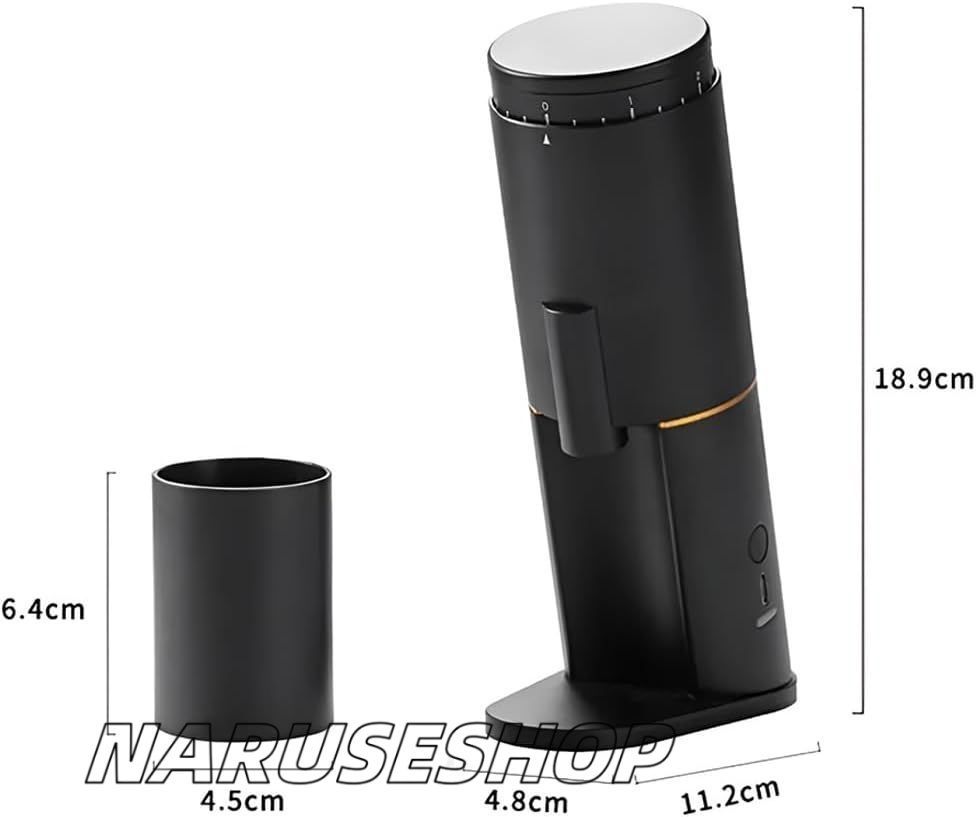 電動豆グラインダー家庭用コーヒー豆グラインダー小型商業手淹れコーヒーマシン ポータブル粉砕コーヒーパウダーマシン 静かに動作 5速