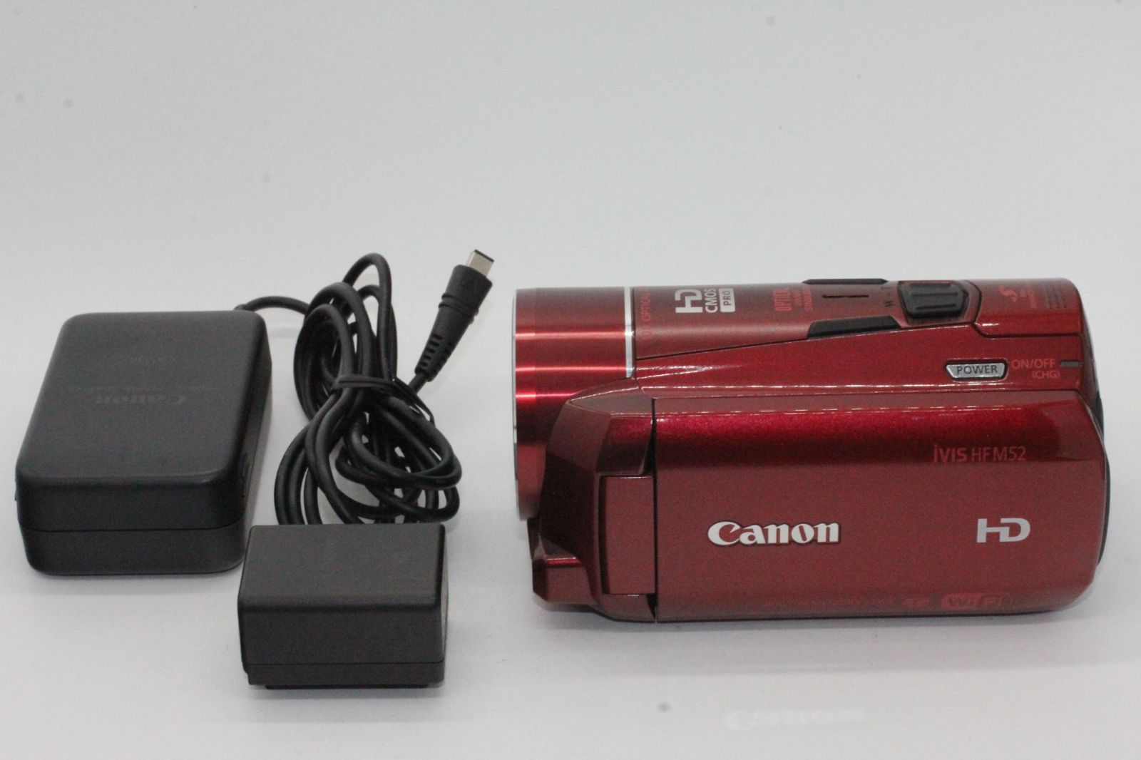ギフト Canon デジタルビデオカメラ iVIS HF M52 レッド 光学10倍 ...
