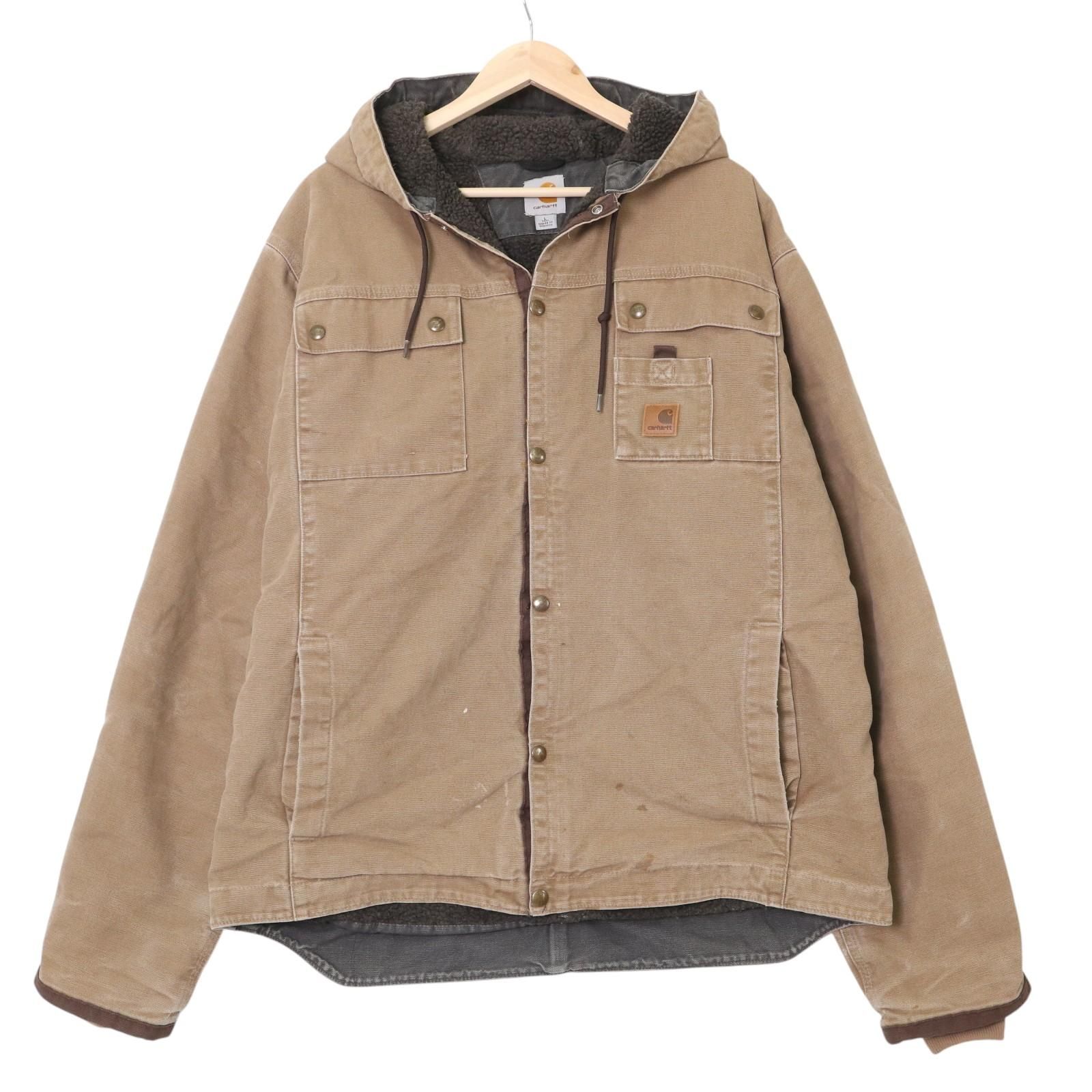 Carhartt カーハート バートレットジャケット ダック ワークジャケット ベージュ (メンズ L) 中古 古着 A3054