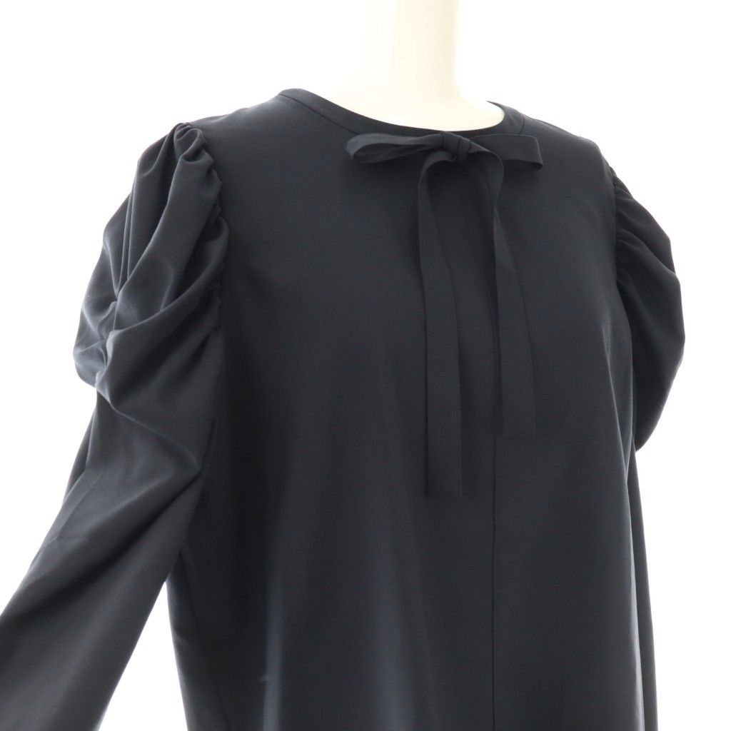 ヨリ yori 24AW タックショルダーハンサムブラウス リボン 38