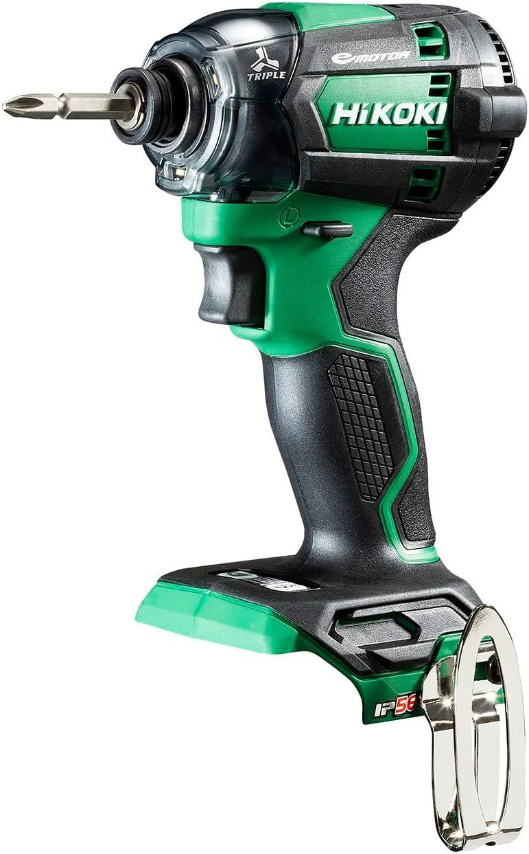 HiKOKI ハイコーキ 18V 充電式 インパクトドライバー 最大締付トルク180N m アグレッシブグリーン 蓄電池 充電器 ケース ビット別売 WH18DC NN