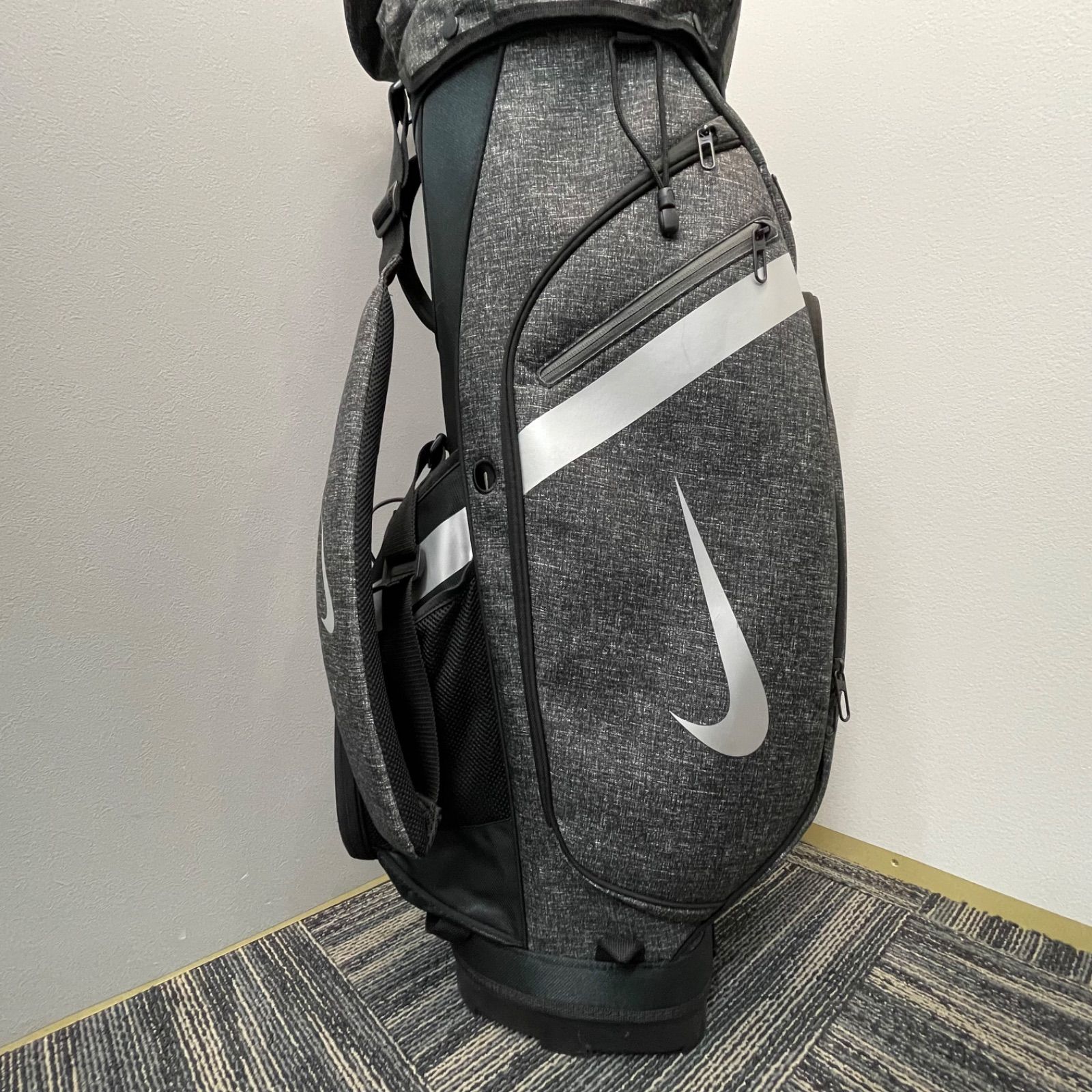 Nike キャディバッグ ブラック ※状態 考慮 NPA】NIKE ナイキ キャディバッグ ゴルフバッグ グレー×ブラック