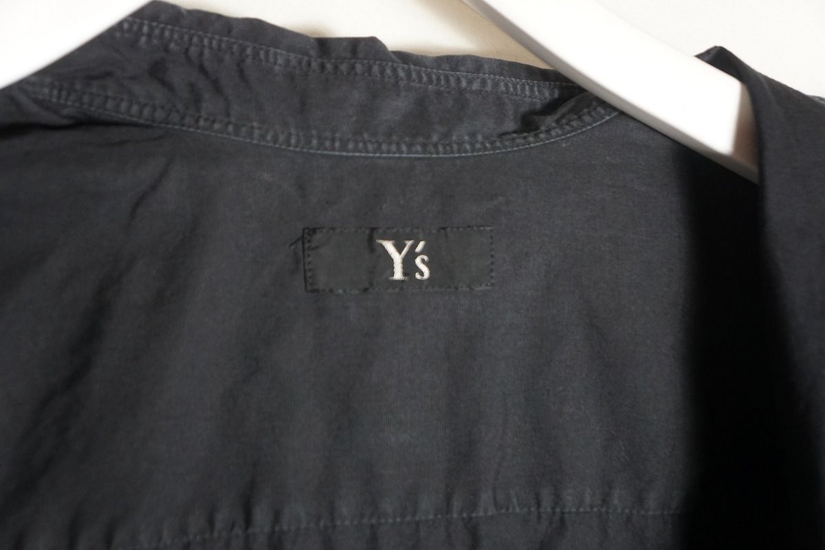Y's Yohji Yamamoto ワイズ 半袖シャツ 黒 ヨウジヤマモト 正規 Y's ワイズ Yohji Yamamotoヨウジヤマモト 半袖シャツ 黒