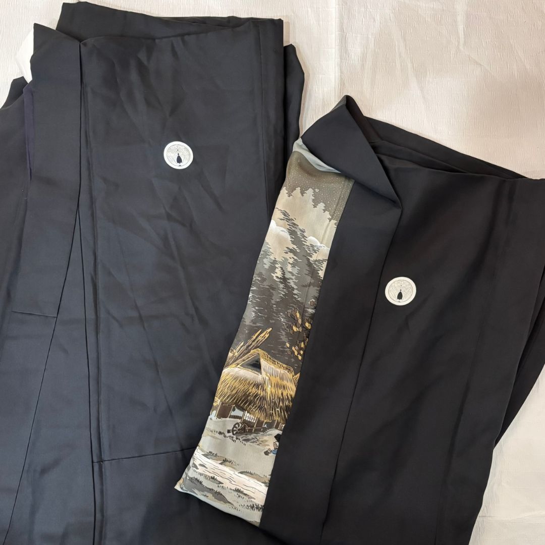 まとめ売り 男性用 着物 羽織 長襦袢 兵児帯 黒紋付 角帯 セット 多数 小物 メンズ 羽織紐