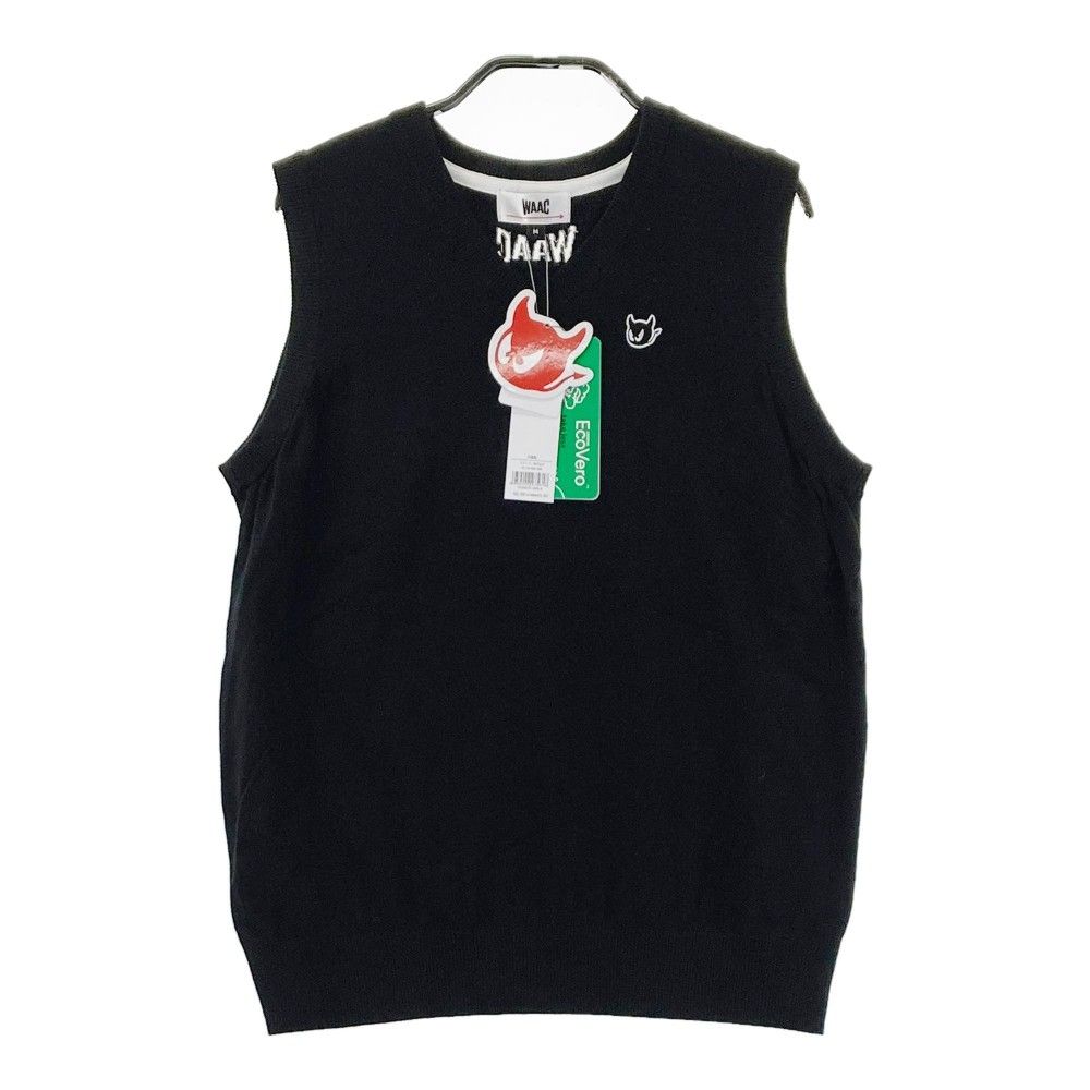 サイズ M WAAC ワック 072242761 ニットベスト ブラック系 240101419490 ゴルフウェア レディース ストスト