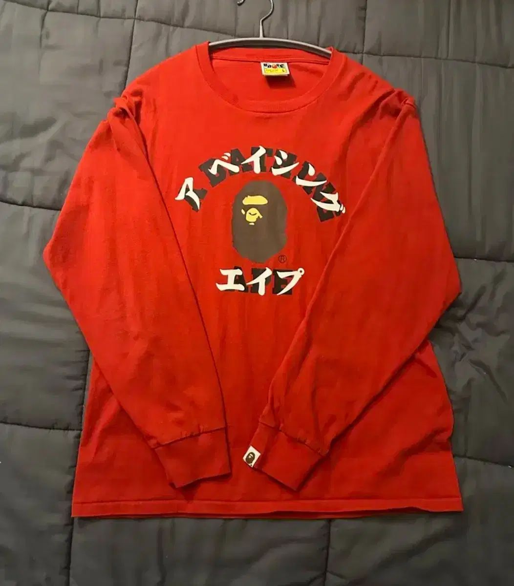 A BATHING APE アベイシングエイプ カタカナ 長袖 ロングスリーブ L サイズ