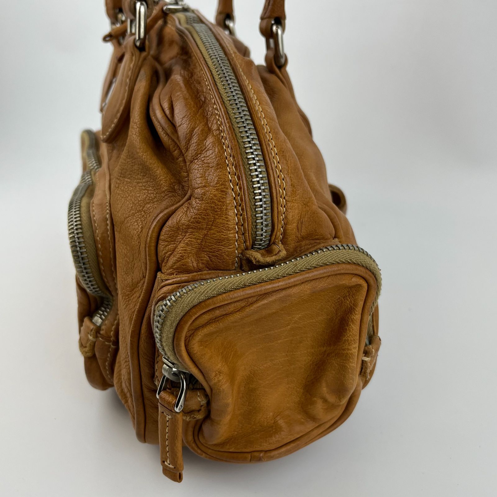 PRADAショルダーバッグ キャメル vintage bag レザー