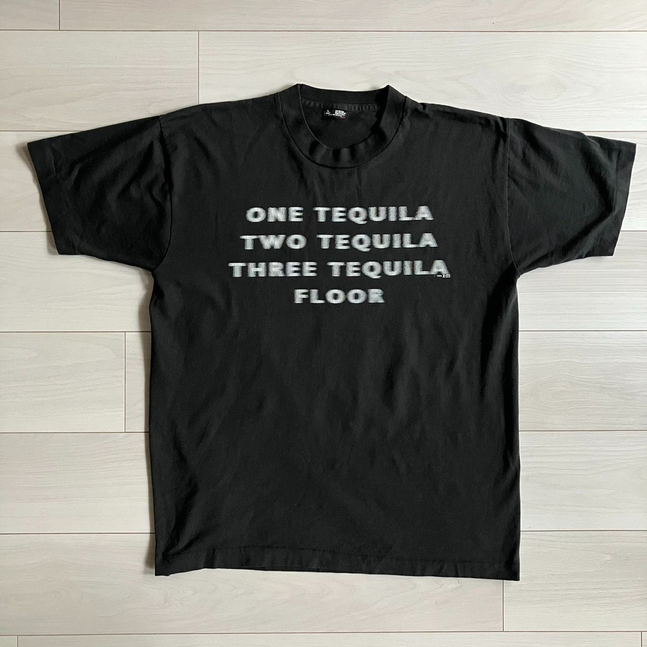 90s テキーラ Tシャツ Lサイズ モーション文字 ぼかし文字