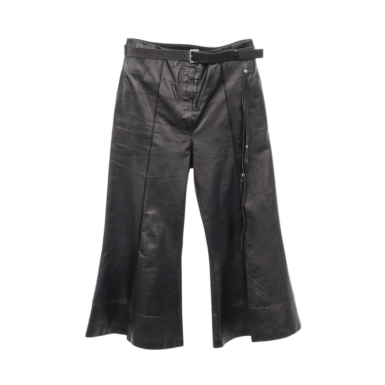 セリーヌ CELINE パンツ レザー ベルト付き パンツ レディース Used A