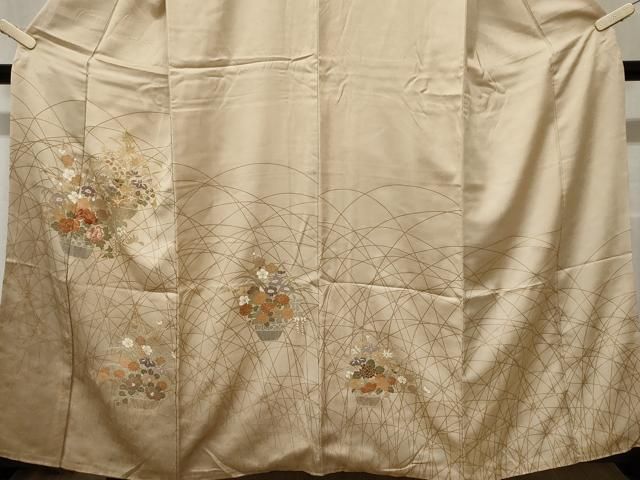 平和屋着物□訪問着 浜松風景文 暈し染め 金彩 正絹 逸品 AAAY5300cs