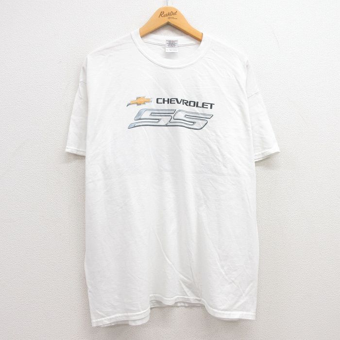 XL/古着 半袖 ビンテージ Tシャツ メンズ 00s シボレー レーシングカー