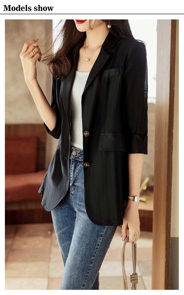 ⭐️Y'S 春夏コレクション黒 テーラードジャケット 透け感のある袖⭐️最終値下 ⭐️Y'S 春夏コレクション黒 テーラードジャケット 透け感のある