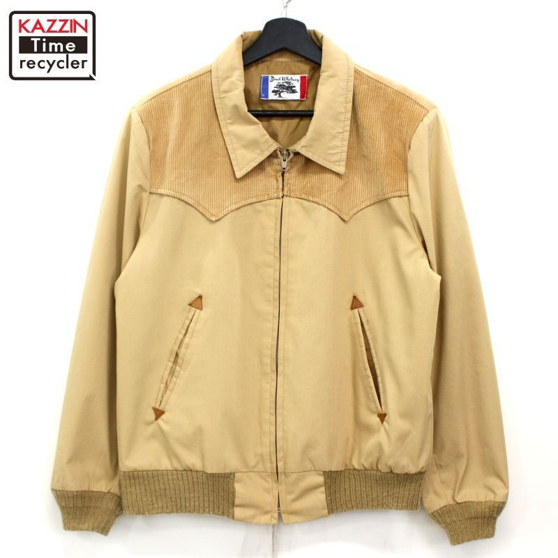 80s vintage BradWhitway コーデュロイ切替 ブルゾン ジャケット メンズ Lサイズ相当