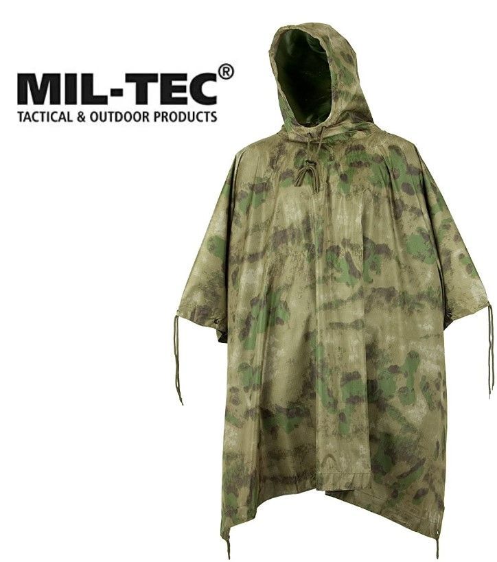 MIL-TEC レインポンチョ 10630059 リップストップ生地 迷彩