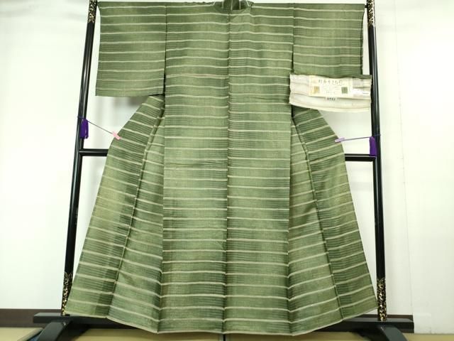 平和屋本店□極上 野蚕糸きもの 野蚕糸工房 単衣 やまと誂製