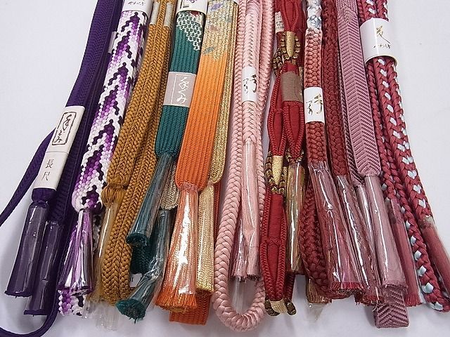 平和屋2□和装小物 帯締め全て未使用10本 花やわらぎ 高麗組 くみひも