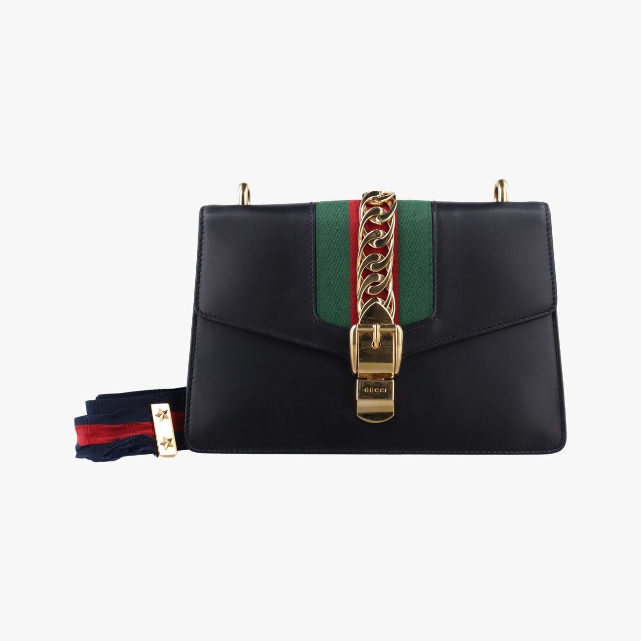 グッチGucciシルヴィ ブラック×グリーン×レッド レザー 421882 A021059629