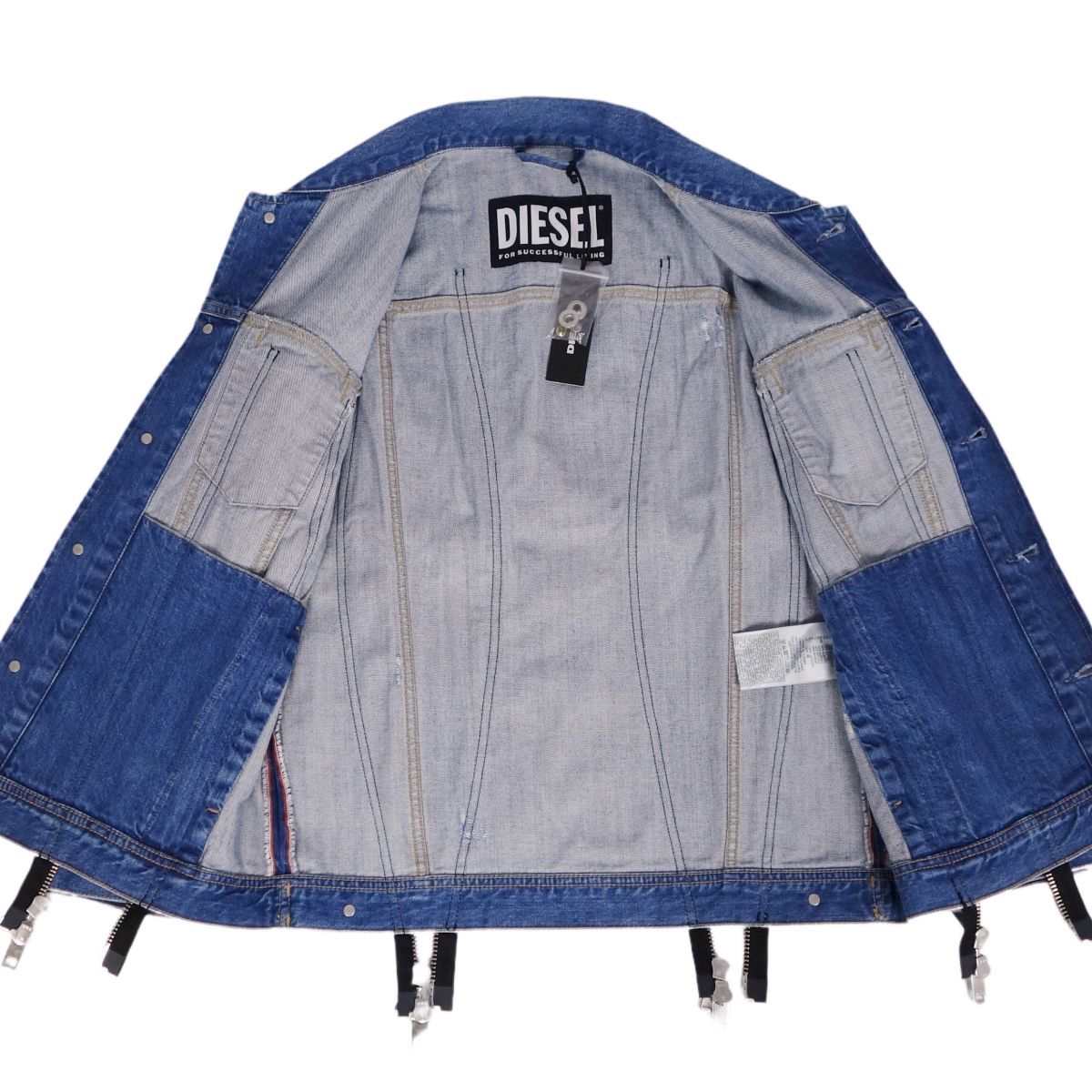 DIESEL ジッパージージャン 極美品 ディーゼル DIESEL ジャケット デニムジャケット