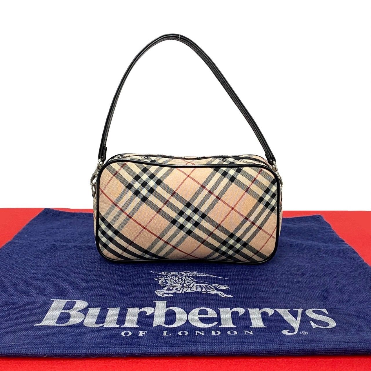 希少美品 BURBERRY BLUE LABEL ショルダーバッグ ミニボストン 希少