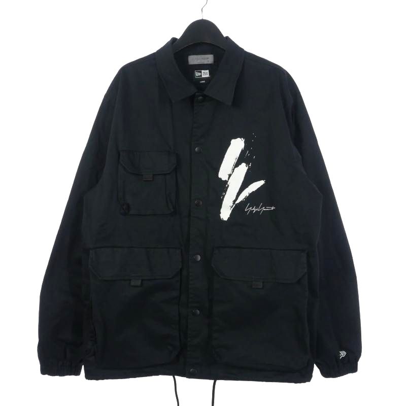 ヨウジヤマモトプールオム YOHJI YAMAMOTO POUR HOMME ニューエラ NEW ERA NE Field Coach Jacket フィールド コーチジャケット プリント 4 ブラック 黒 HJ-Y99-039