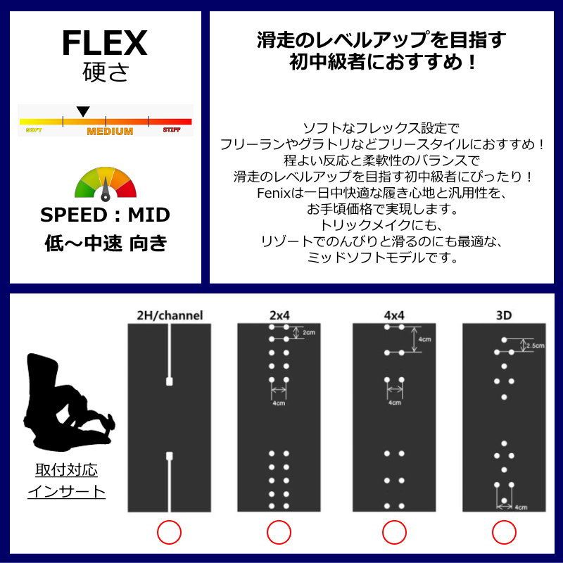 24-25 NIDECKER FLOW FENIX カラー WHITE Mサイズ ナイデッカー メンズ スノーボード バインディング 日本